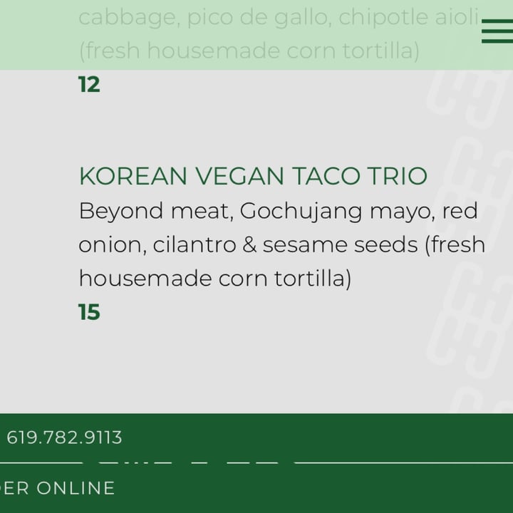 photo of Hidden Craft SD korean vegan taco trio shared by @unejanie on  23 Apr 2024 - review