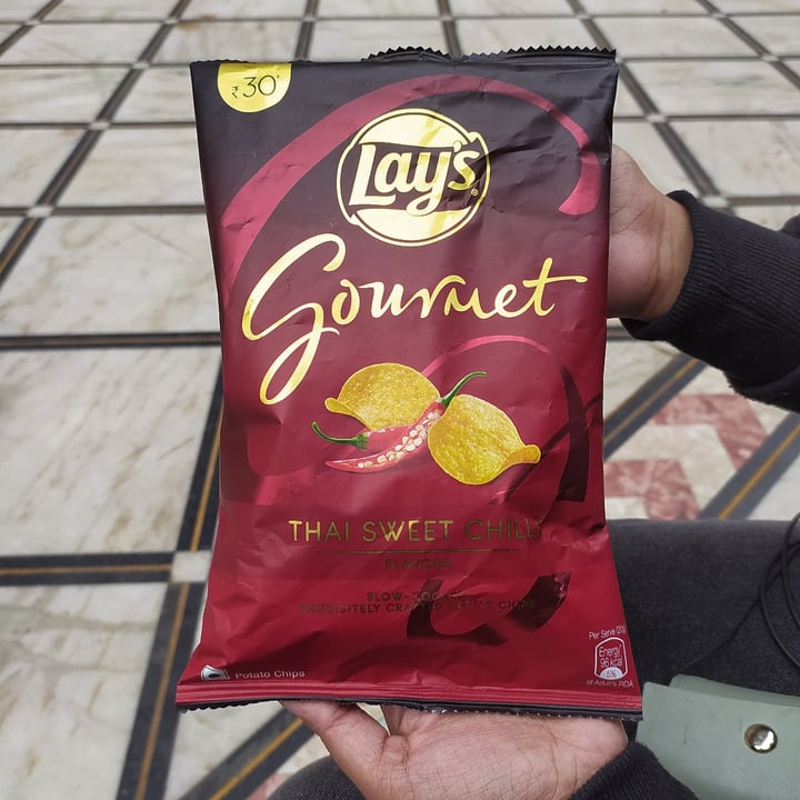 photo of Lay's Gourmet Thai Sweet Chilli shared by @veganbhumika on  12 Dec 2023 - review