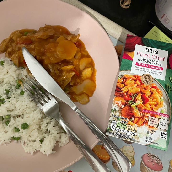 photo of Tesco Plant Chef Sweet & Sour Soya Strips And Rice shared by @hayley83 on  31 Jan 2024 - review