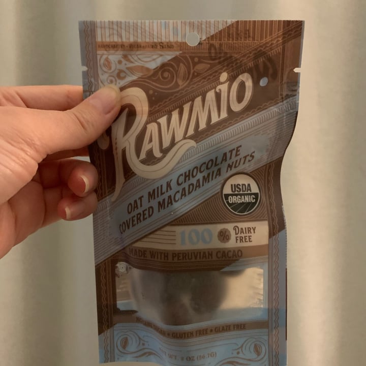 photo of Rawmio Oat milk chocolate macadamian nuts shared by @vegoutvictoria on  12 May 2024 - review