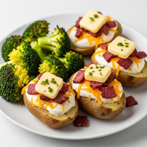 Cozy & Easy Vegan Mini Baked Potatoes with Roasted Broccoli (Dairy-Free)