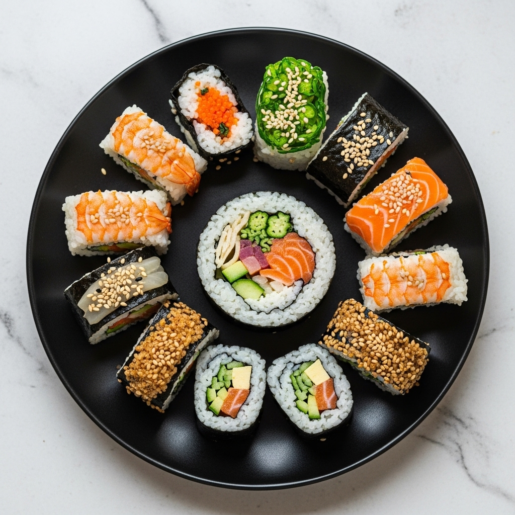 Variety of Vegan Sushi Fillings