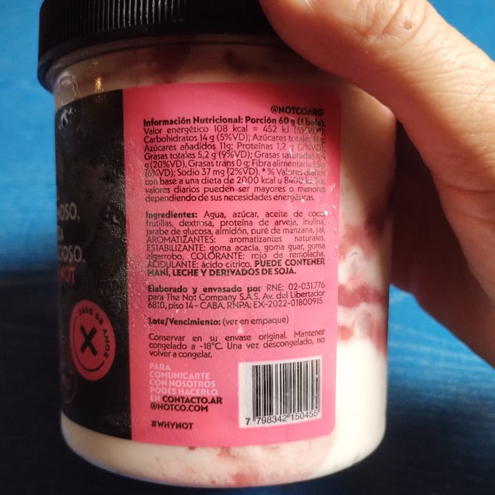 photo of NotCo Not Icecream Strawberries & Cream shared by @marielfer on  26 Oct 2023 - review