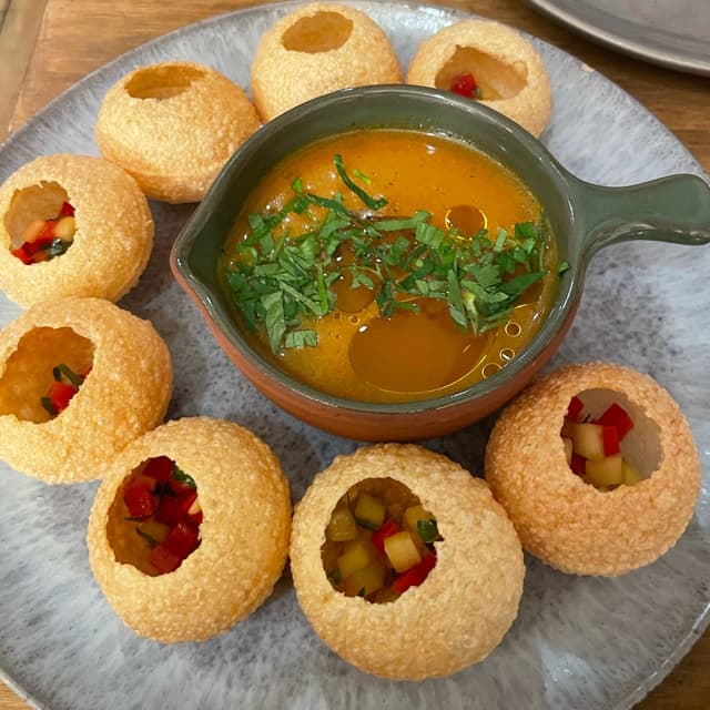 Photo of the dish “pani puri gaspacho”