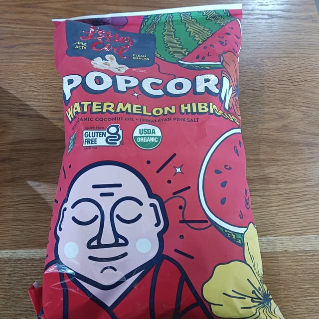 thumbnail image 2 of LESSEREVIL Organic Watermelon Hibiscus Popcorn - 4.6 OZ Healthy Snack 2 of 14