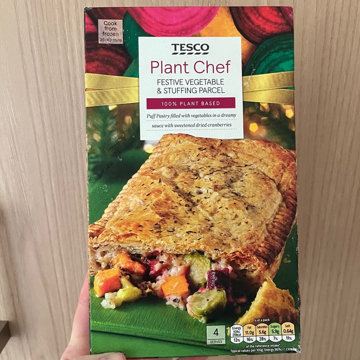 photo of Tesco Plant Chef Festive Vegetable & Stuffing Parcel shared by @ameriamber on  17 Feb 2024 - review