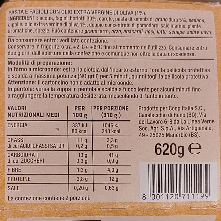 photo of Coop Zuppa Pasta E Fagioli shared by @gemmaviva on  28 Aug 2023 - review