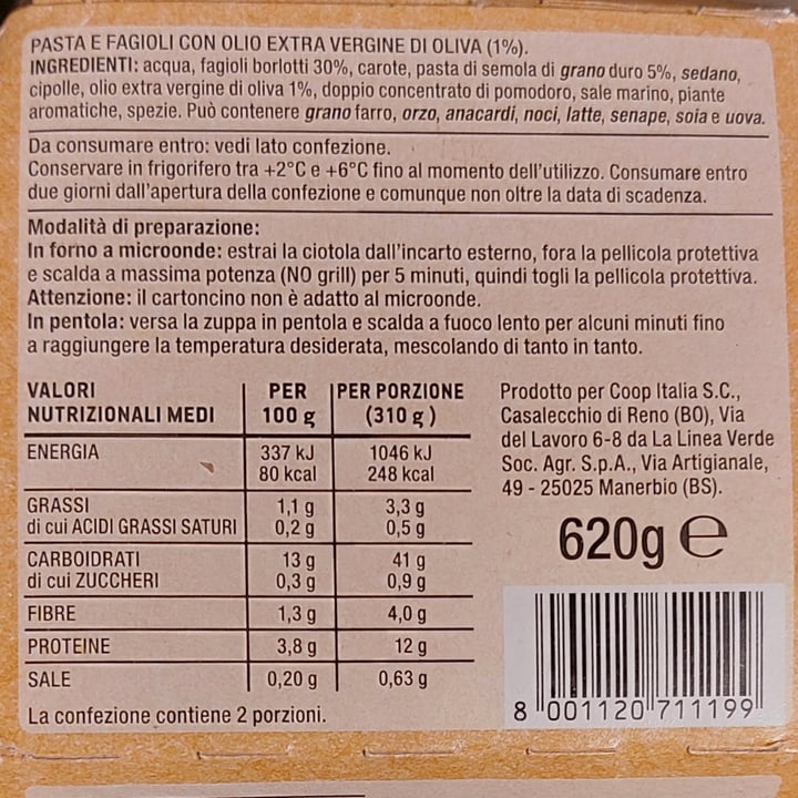 photo of Coop Zuppa Pasta E Fagioli shared by @gemmaviva on  28 Aug 2023 - review