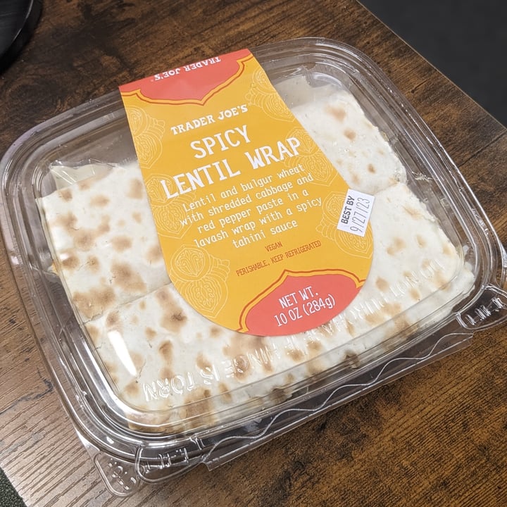 photo of Trader Joe's Spicy Lentil Wrap shared by @iszy on  29 Sep 2023 - review
