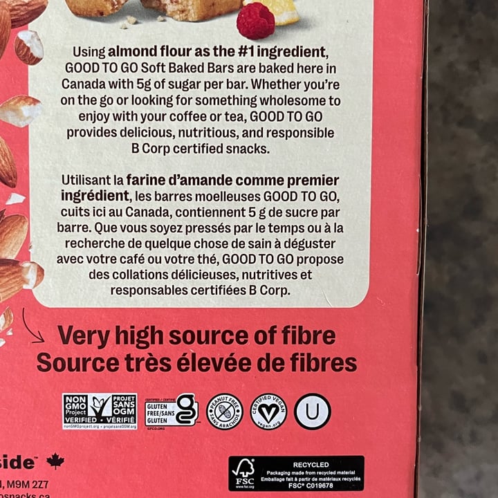 photo of Good To Go Raspberry Lemon Soft Baked Bar shared by @louisg on  30 Sep 2025 - review