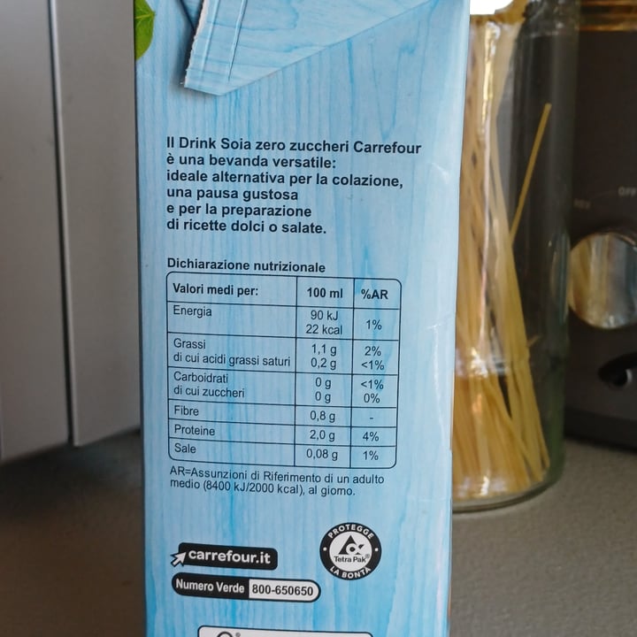 photo of Carrefour Sensation Bebida de soja 0% azúcares shared by @kate71 on  16 Sep 2025 - review