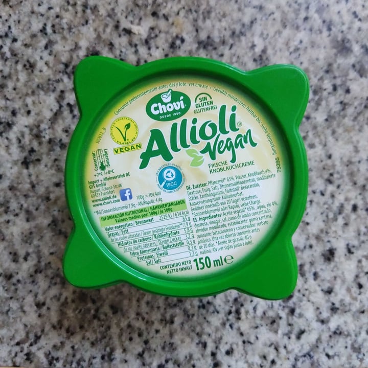 photo of Choví Allioli Vegan shared by @carlabrion on  24 Jan 2024 - review