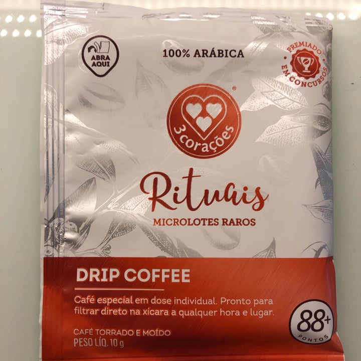 photo of Cafe 3 corações Drip Coffee - Rituais Microlotes Raros shared by @paulaliro on  06 May 2024 - review
