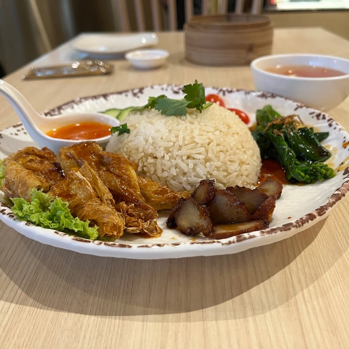 photo of Lotus Vegetarian Restaurant Chicken rice shared by @vegphilosopher on  13 Oct 2023 - review