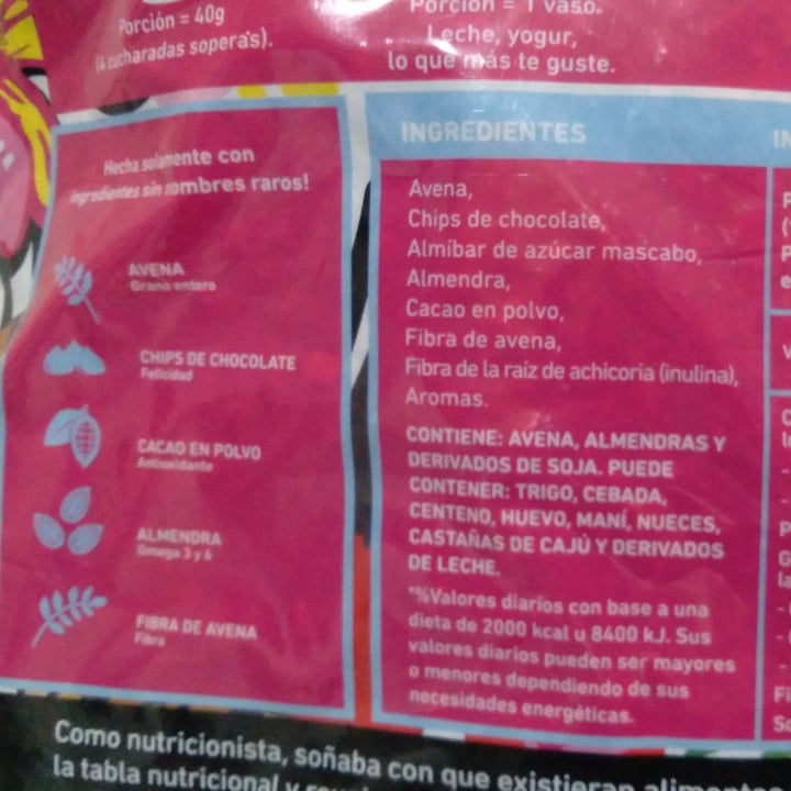 photo of Integra granola chicolate cacao y almendra shared by @ondavegan on  20 Aug 2024 - review