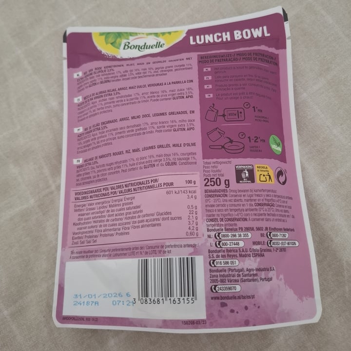 photo of Bonduelle Lunch bowl shared by @lidiamanrique95 on  16 Sep 2025 - review