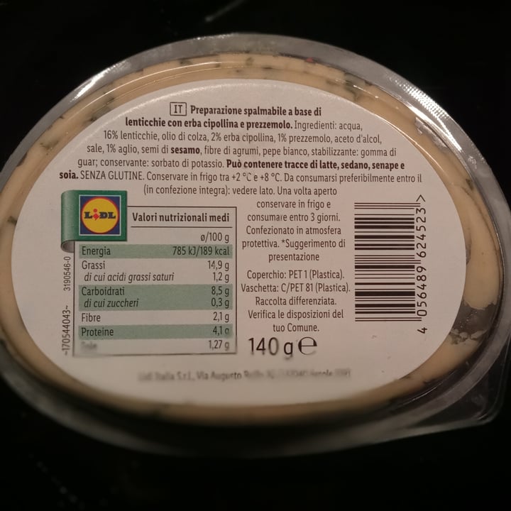 photo of Vemondo Lentil Spread Herbs shared by @rosso-di-sara on  11 Jun 2024 - review