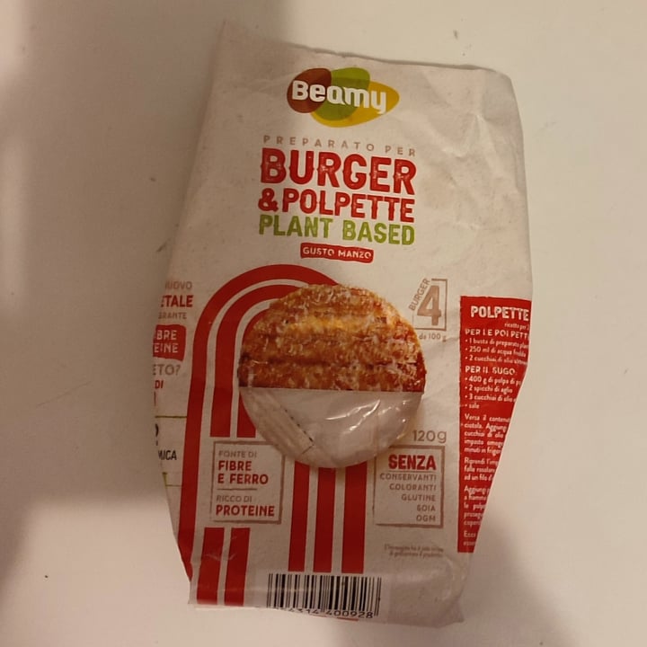 photo of Beamy preparato per burger e polpette plant based al gusto manzo shared by @gio29 on  07 Nov 2023 - review