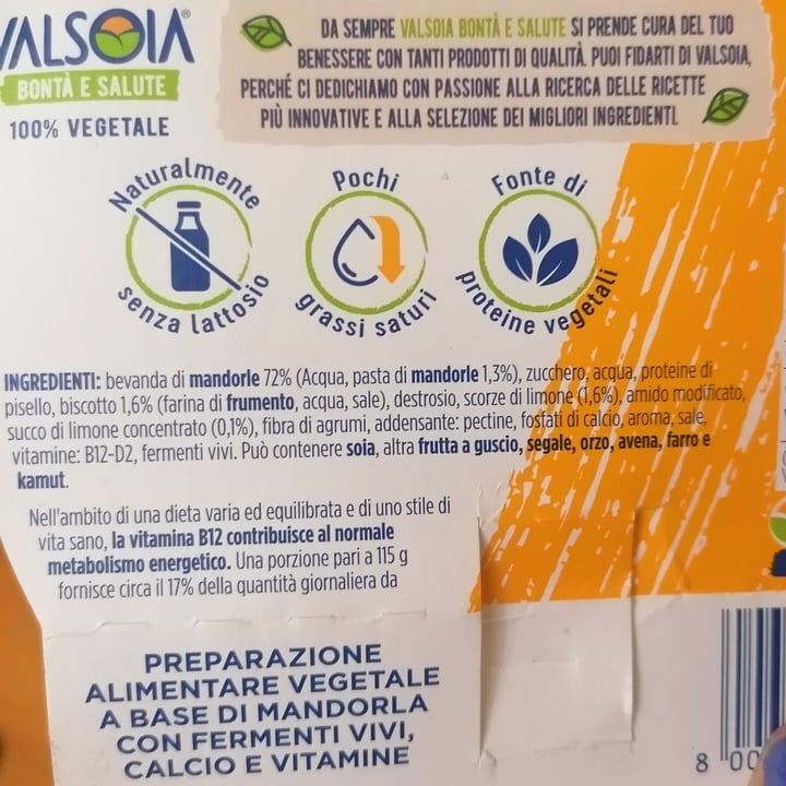 photo of Valsoia yogurt biscotto e limone shared by @asiagaleotti on  23 Feb 2024 - review