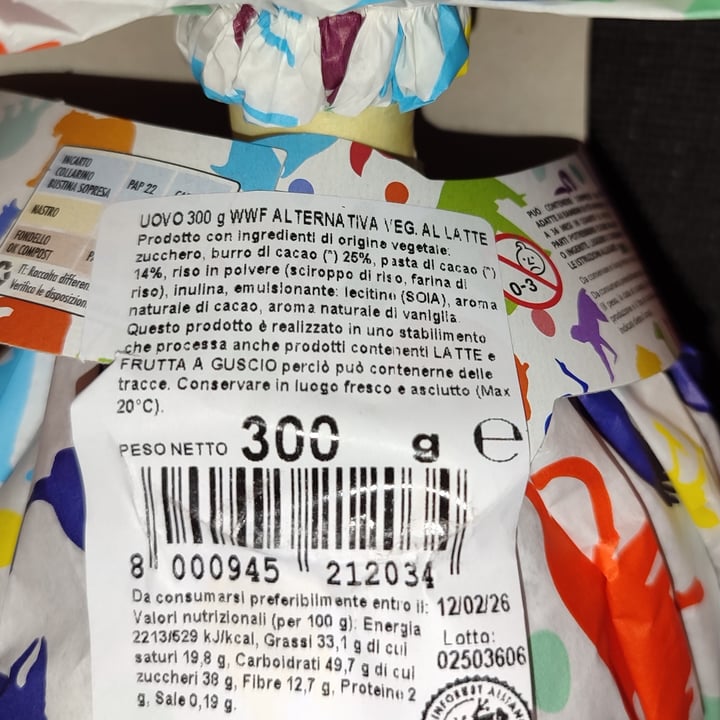 photo of WWF Uovo Di Pasqua Alternativa Vegetale al Cioccolato Al Latte shared by @marty3110 on  20 Apr 2025 - review