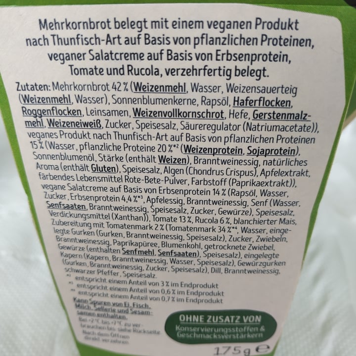 photo of Rewe To Go ton(no) sandwich shared by @cleta on  31 Aug 2023 - review