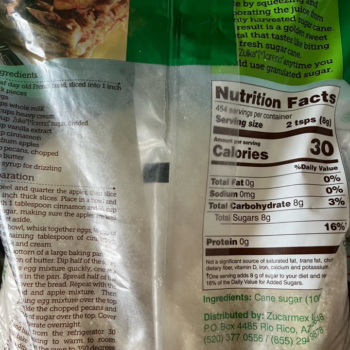 photo of Morena Organic Pure Cane Sugar shared by @vegangma on  30 Jun 2024 - review