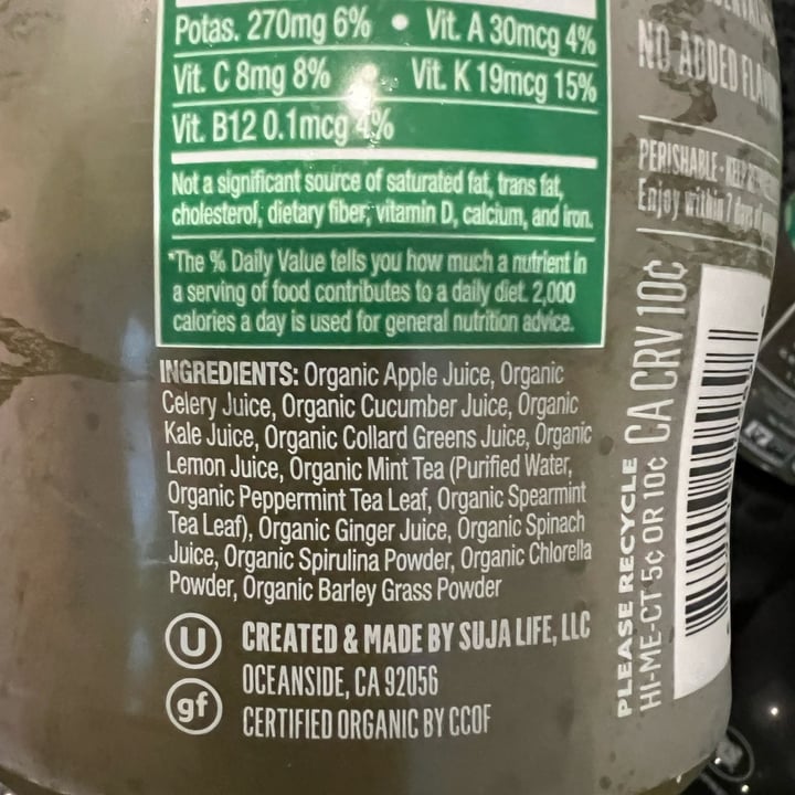 photo of Suja Juice Mighty Dozen Organic shared by @chefchrissy68 on  08 Sep 2023 - review