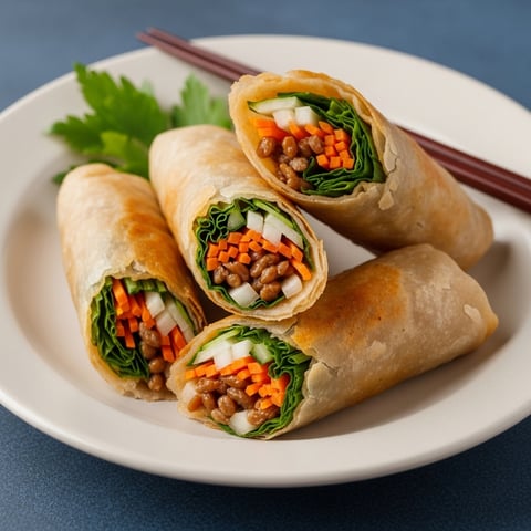 Crispy Vegan Natto & Kimchi Spring Rolls: An Easy, Gut-Friendly Recipe