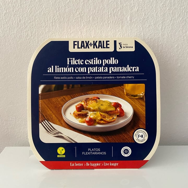 photo of Flax & Kale Filete Estilo Pollo Al Limón Con Patata Panadera shared by @vegala on  12 Mar 2024 - review