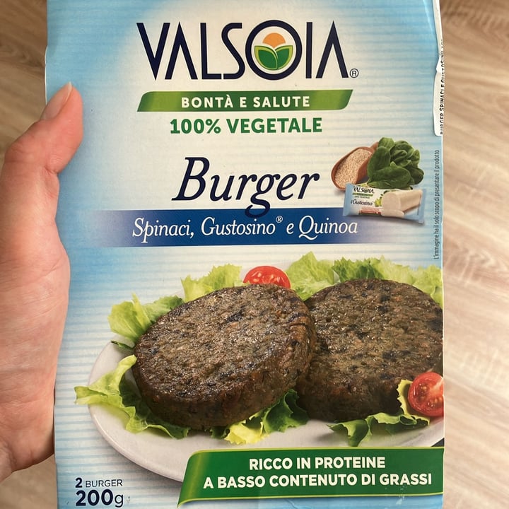 photo of Valsoia Burger spinaci, gustosino e quinoa shared by @aliciottolina on  30 Apr 2024 - review