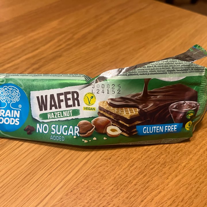 photo of Brain Foods Hazelnut Wafer NO SUGAR ADDED shared by @elisalu on  06 Feb 2025 - review