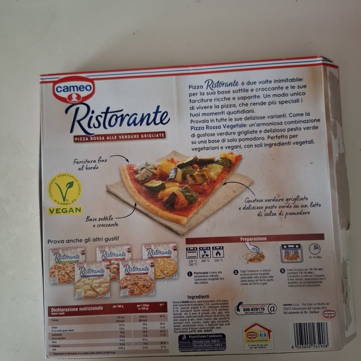 photo of Cameo Pizza Rossa Alle Verdure Grigliate shared by @daniveg on  18 Sep 2025 - review
