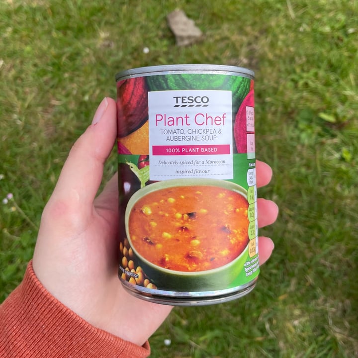 photo of Tesco Plant Chef Tomato, Chickpea & Aubergine Soup shared by @eireenene on  20 Aug 2023 - review