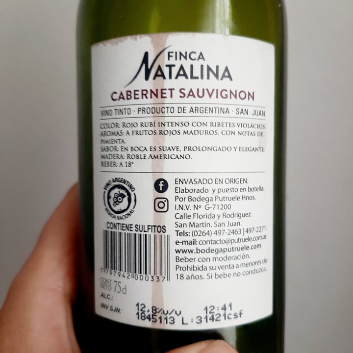 photo of Bodega Putruele Finca Natalina - Cabernet Suavignon shared by @melibustos on  02 Apr 2024 - review