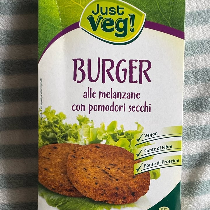 photo of Just Veg! (ALDI Italy) Burger alle melanzane con pomodori secchi shared by @elviradeleo on  21 Jan 2024 - review