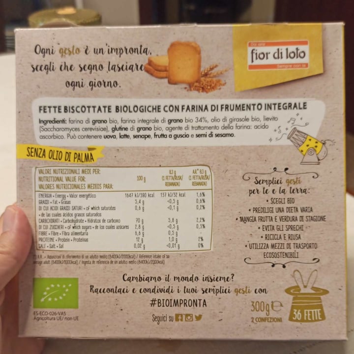 photo of Fior di Loto fette biscottate shared by @b3tty on  11 Aug 2025 - review