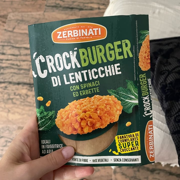 photo of Zerbinati Crockburger Di Lenticchie Con Spinaci Ed Erbette shared by @msr95 on  04 Sep 2023 - review