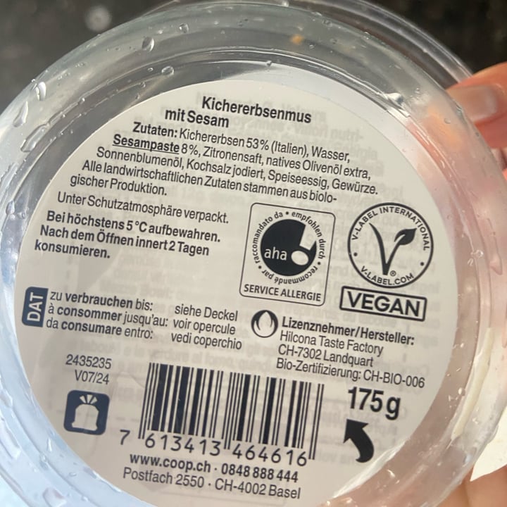 photo of Coop naturaplan Bio hummus shared by @lidianani on  10 Sep 2024 - review