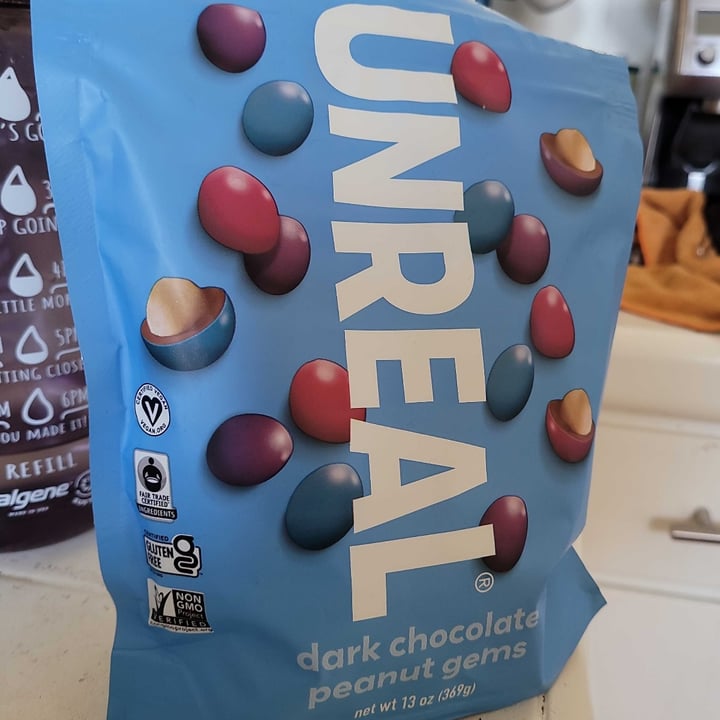 photo of UNREAL Dark Chocolate Peanut Gems shared by @vegandonut on  31 Mar 2024 - review