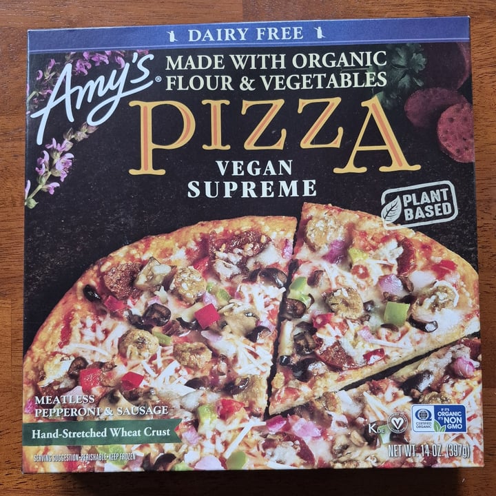 photo of Amy’s Amy’s Vegan Supreme Pizza shared by @carmarie on  20 Aug 2025 - review