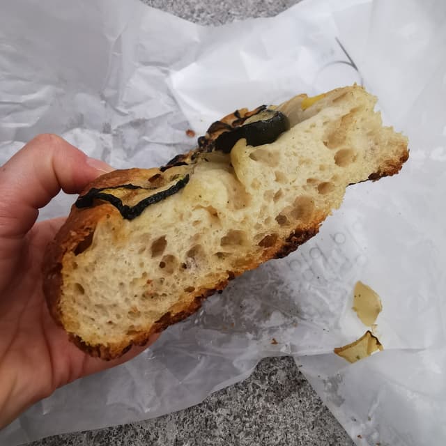 Photo of the dish “Focaccia pugliese zucchine e cipolle”