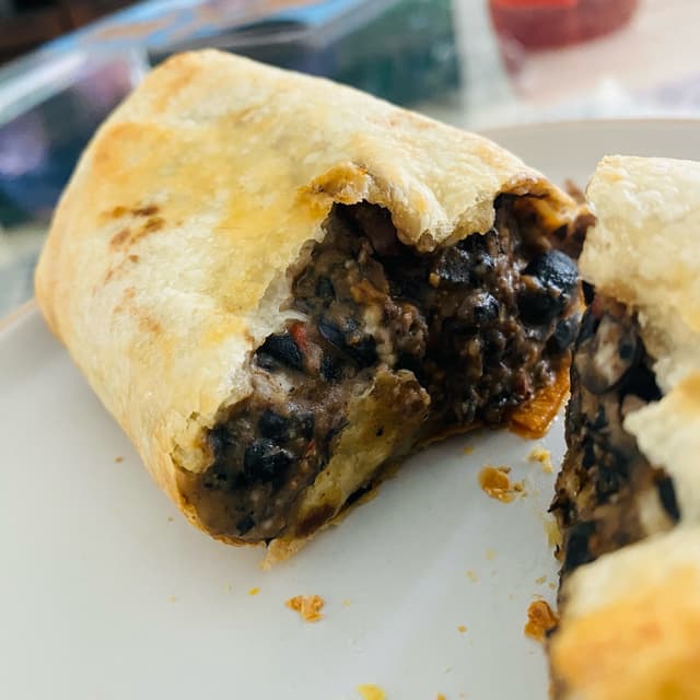 Photo of the dish ““Beef” Bean N Cheese Burrito”