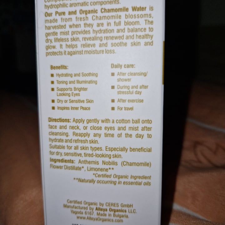 photo of Alteya Organics Organic Chamomile water shared by @valibabali on  16 Apr 2024 - review