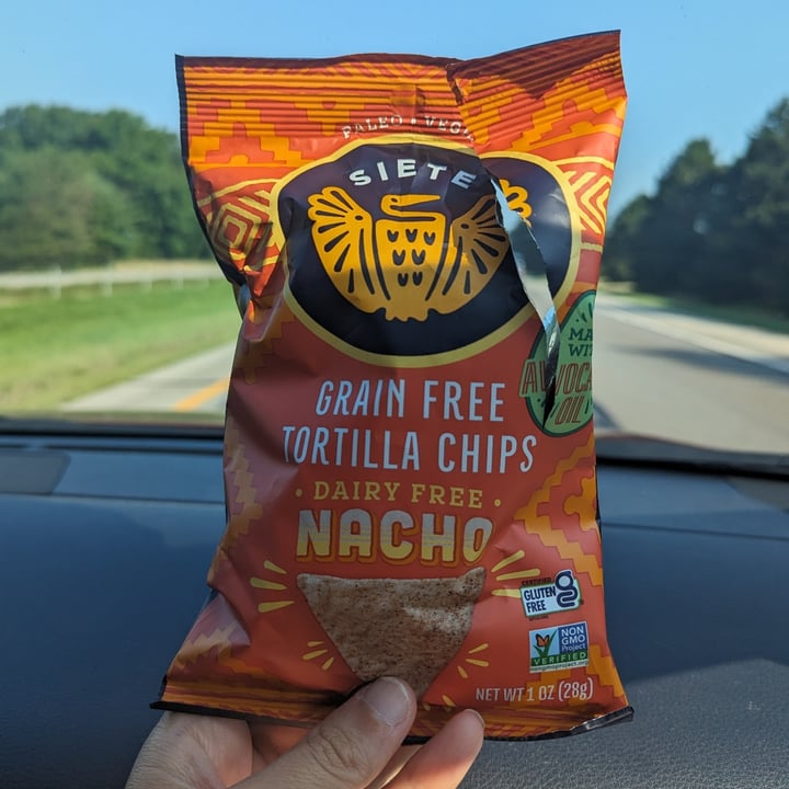 photo of Siete Family Foods Grain Free Tortilla Chips Dairy Free Nacho shared by @kristig on  13 Jul 2024 - review