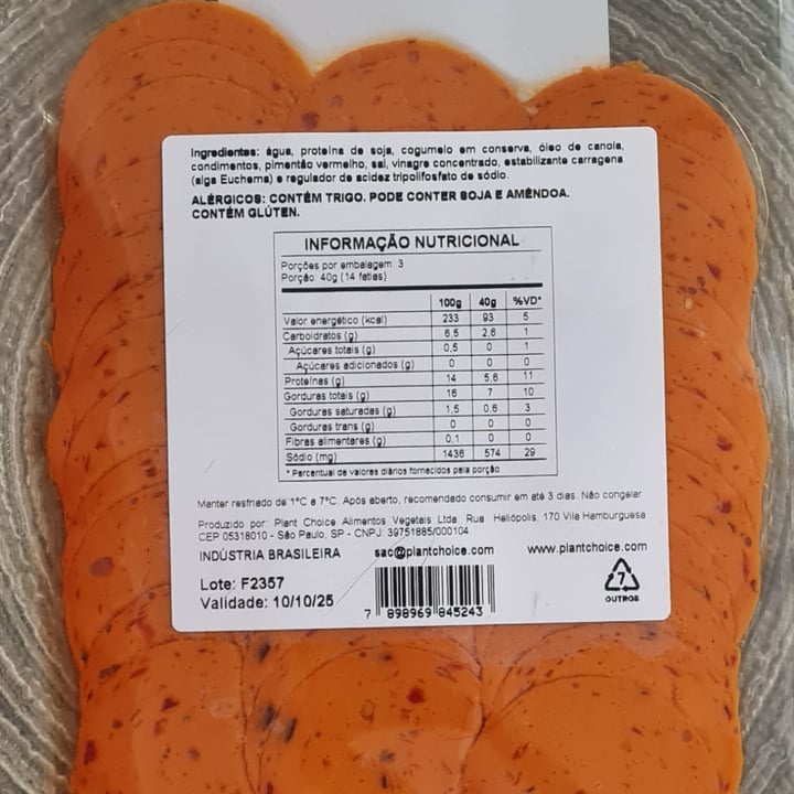 photo of Plant Choice pepperoni shared by @marthacalderaro on  14 Sep 2025 - review