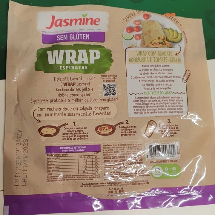 photo of Jasmine Alimentos Wrap Espinafre shared by @daniprado on  16 Oct 2023 - review