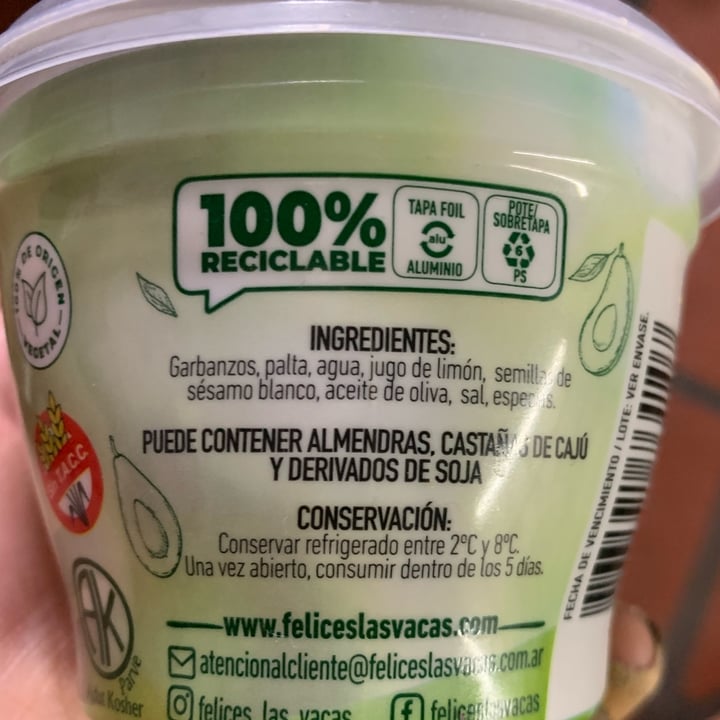 photo of Felices Las Vacas Hummus De Palta shared by @jacquelinechaves on  12 Oct 2023 - review