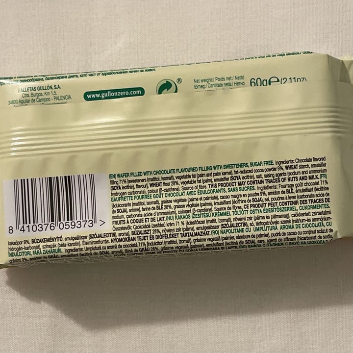 photo of Gullón sugar free chocolate wafer shared by @clelialuisa on  21 May 2024 - review