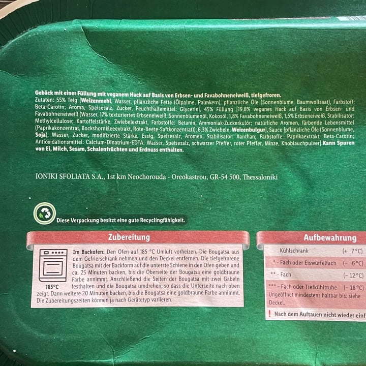 photo of Vemondo Bougatsa With Plant Based Minced Meat shared by @plantsrock on  25 May 2025 - review
