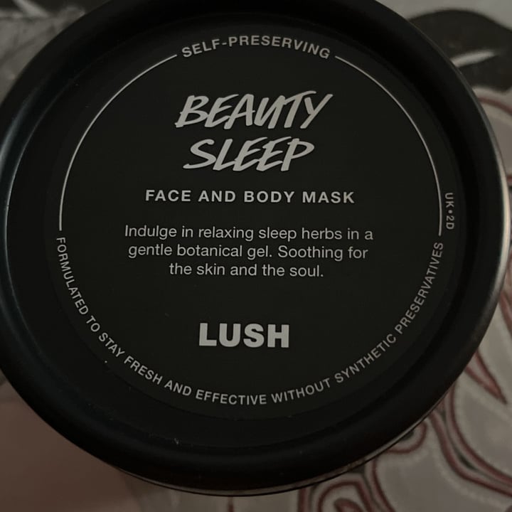 photo of Lush Beauty Sleep face mask shared by @infinitelove on  01 Feb 2025 - review